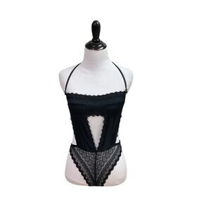 Urban Outfitters Out From Under Women's Size XS Bodysuit Lace Open Back Black